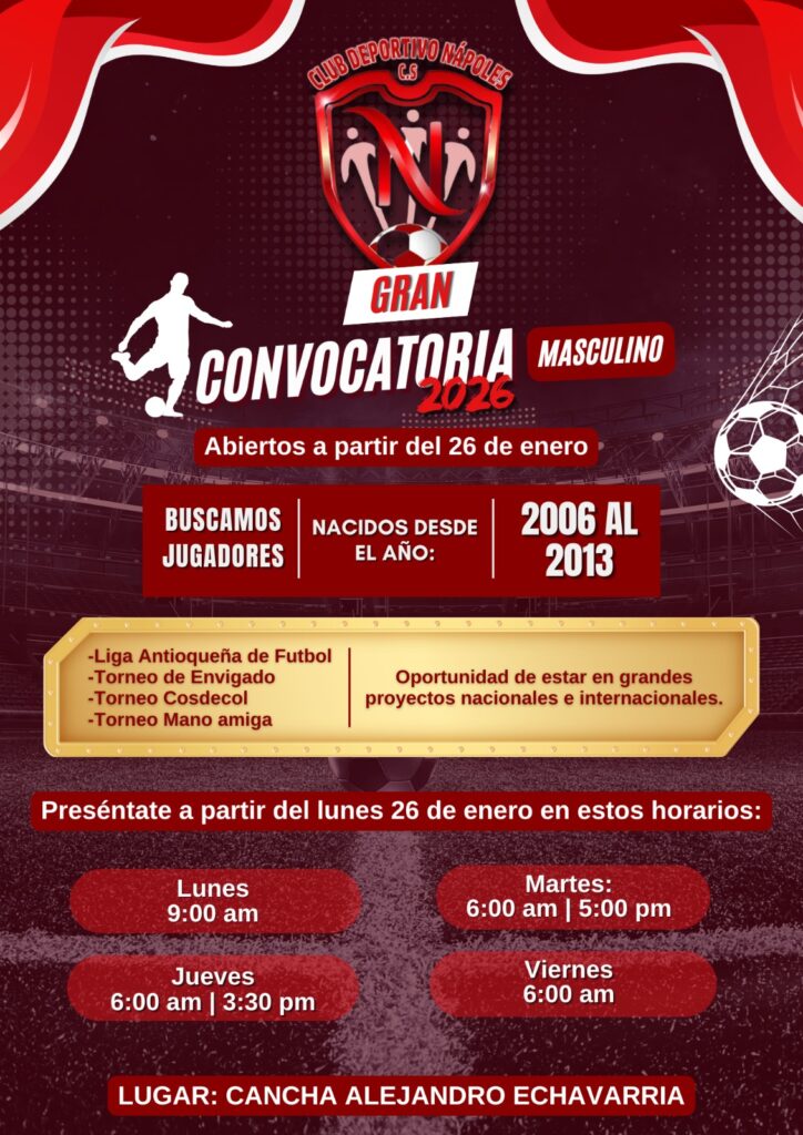 napoles convocatoria masculino
